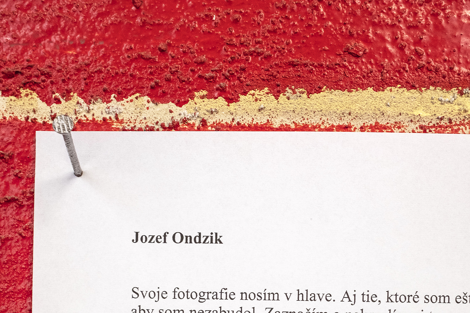 Jozef Ondzik: Fotografia, ktorá (ne)vznikla.
