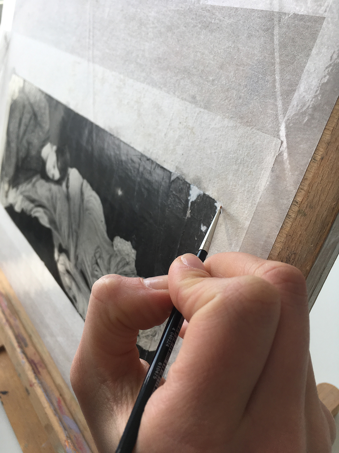Retuš želatínovej fotografie
